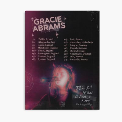 Gracie Abrams This Is What It Feels Like Tour Poster Europe & Uk Poster Official Gracie Abrams Merch