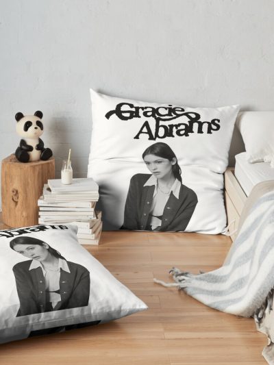 Gracie Abrams Merch Portrait Throw Pillow Official Gracie Abrams Merch