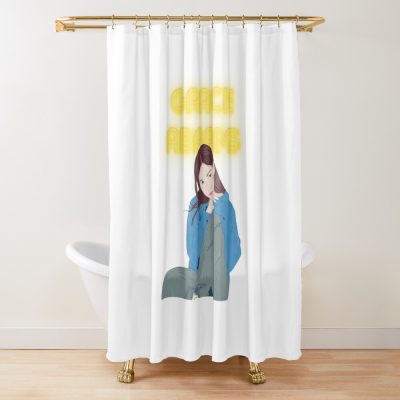 Gracie Abrams With Yellow Letters Shower Curtain Official Gracie Abrams Merch